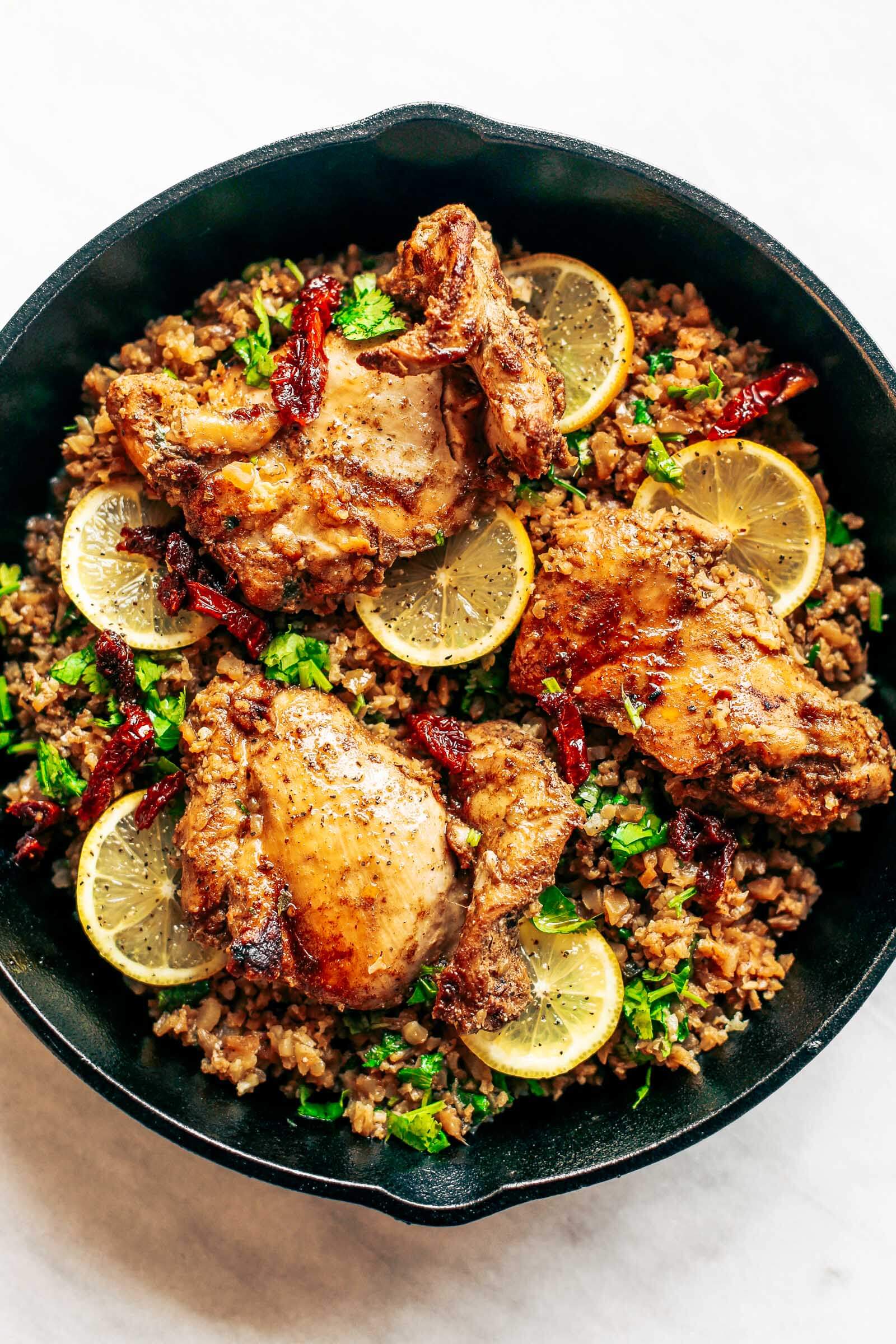 Whole30 Spanish Chicken And Cauliflower Rice Paleo Gluten Free