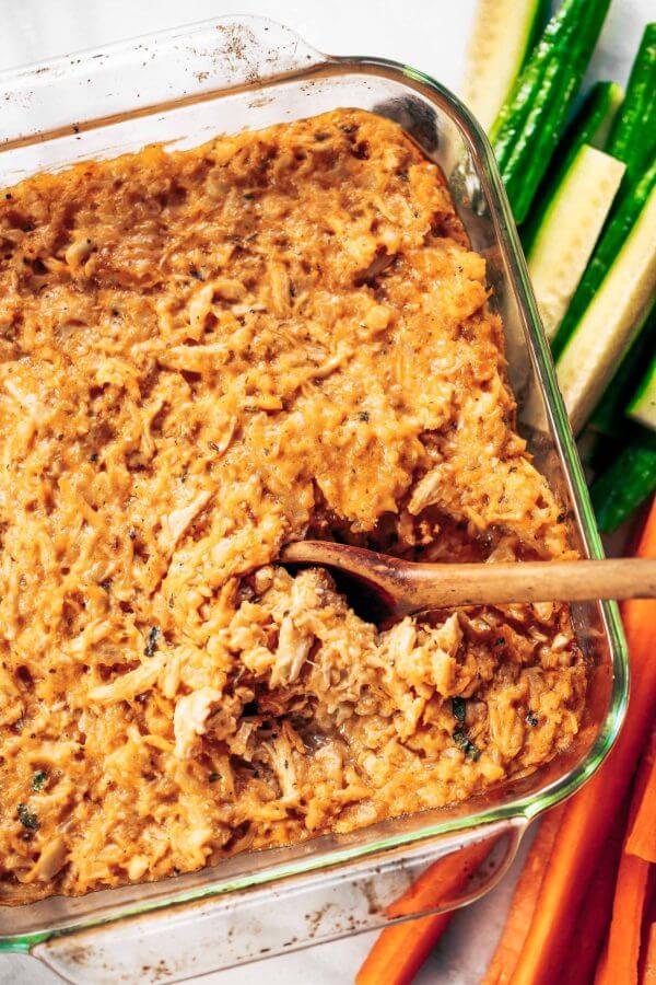 Creamy Buffalo Chicken Cauliflower Rice Bake Paleo Gluten Free