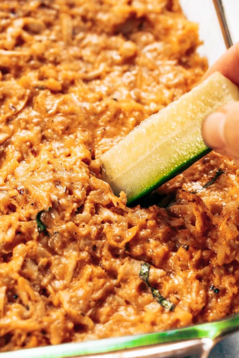 Creamy Buffalo Chicken Cauliflower Rice Bake Paleo Gluten Free