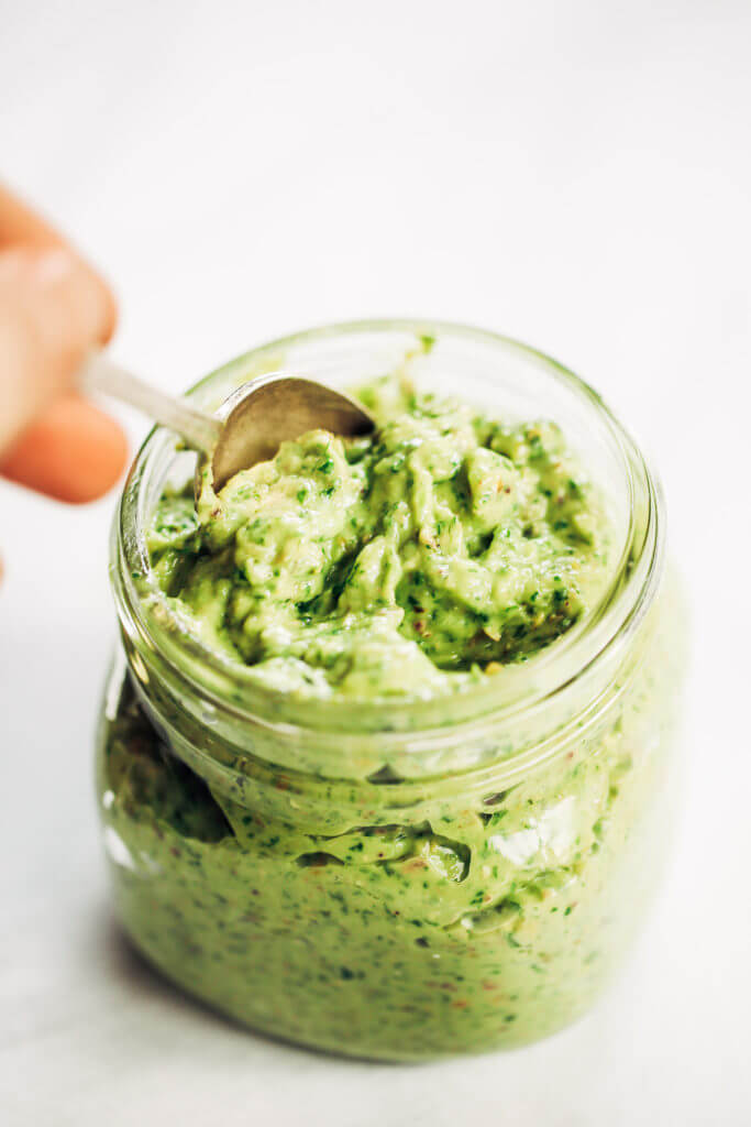 Calling all green goddess lovers!!! Pair this creamy avocado green goddess sauce with any salad, chips, or veggie sticks! Perfect for adding loads of flavor and creamy factor! Paleo, dairy free, whole30. Easy whole30 dinner recipes. Whole30 recipes. Whole30 lunch. Whole30 meal planning. Whole30 meal prep. Healthy paleo meals. Healthy Whole30 recipes. Easy Whole30 recipes. Easy whole30 dinner recipes.