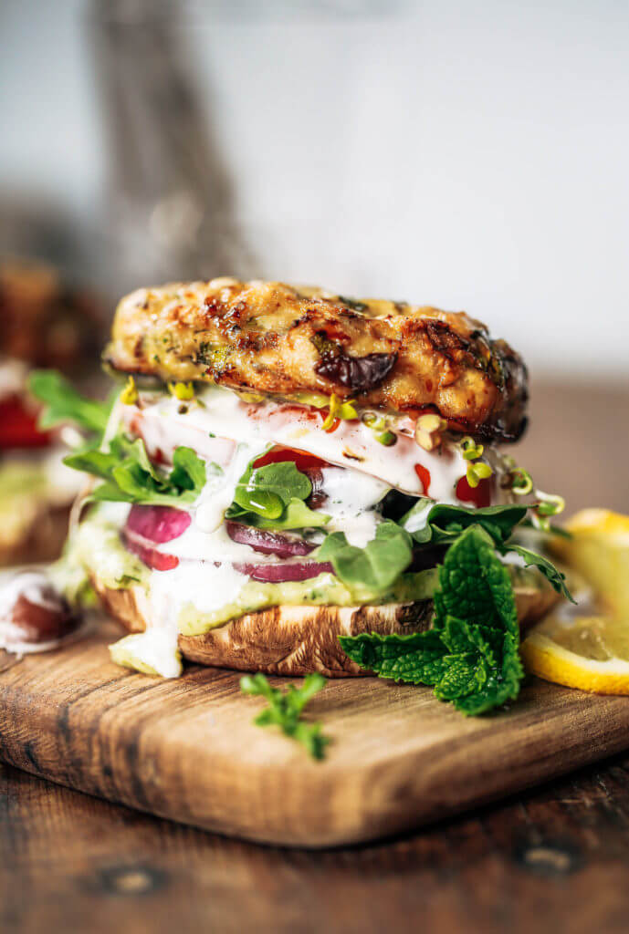 Whole30 Greek Turkey Burgers With Mint Avocado Sauce ...