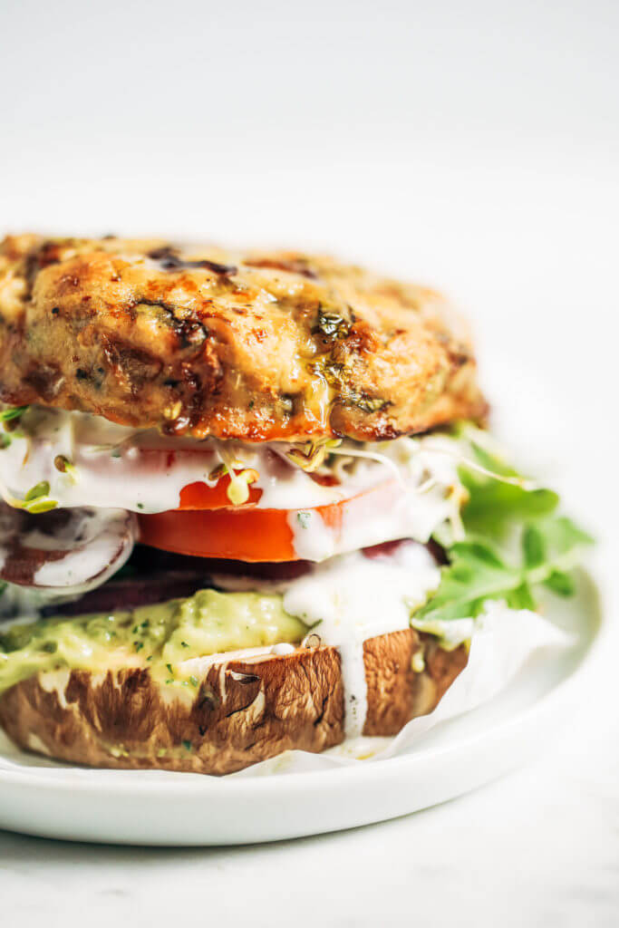 Whole30 Greek Turkey Burgers With Mint Avocado Sauce ...