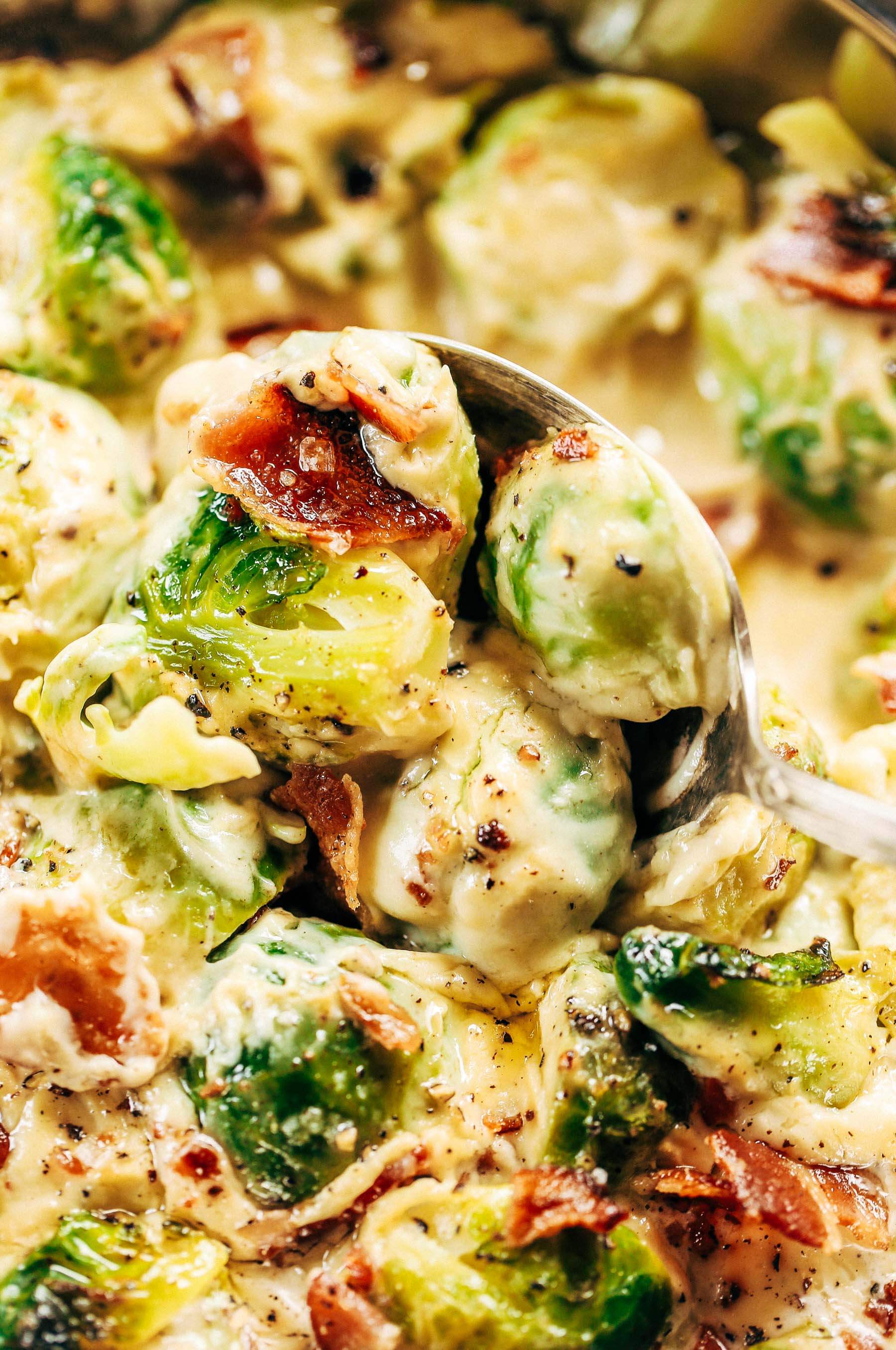 creamy bacon brussel sprouts (9 of 17) Paleo Gluten Free
