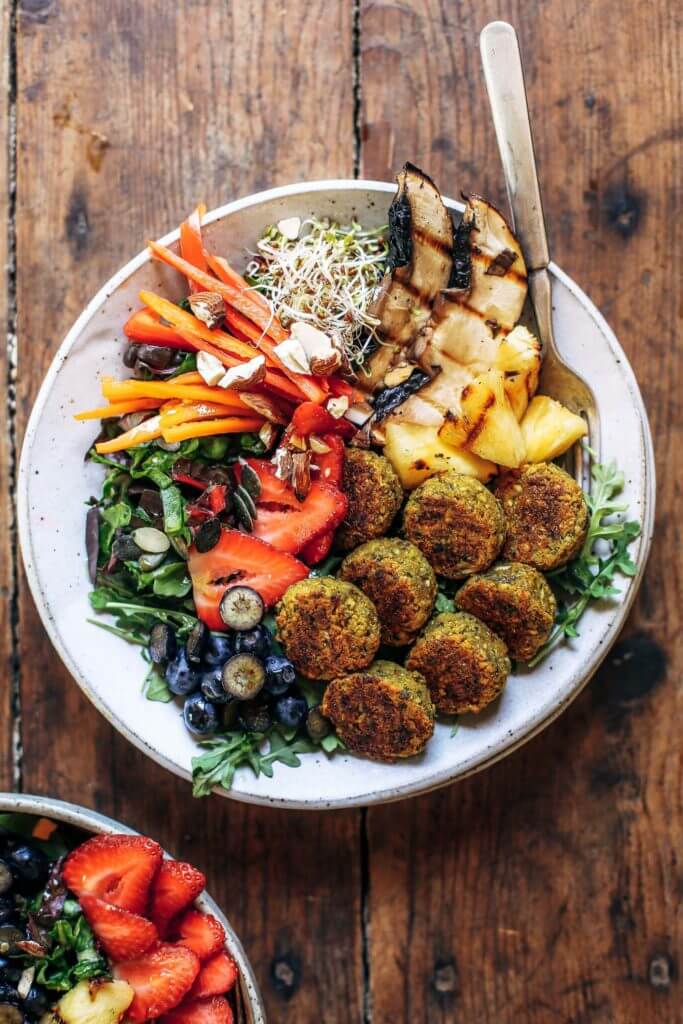 Whole30 Vegan Sweet Potato Falafel Bowl - Paleo Gluten Free Eats