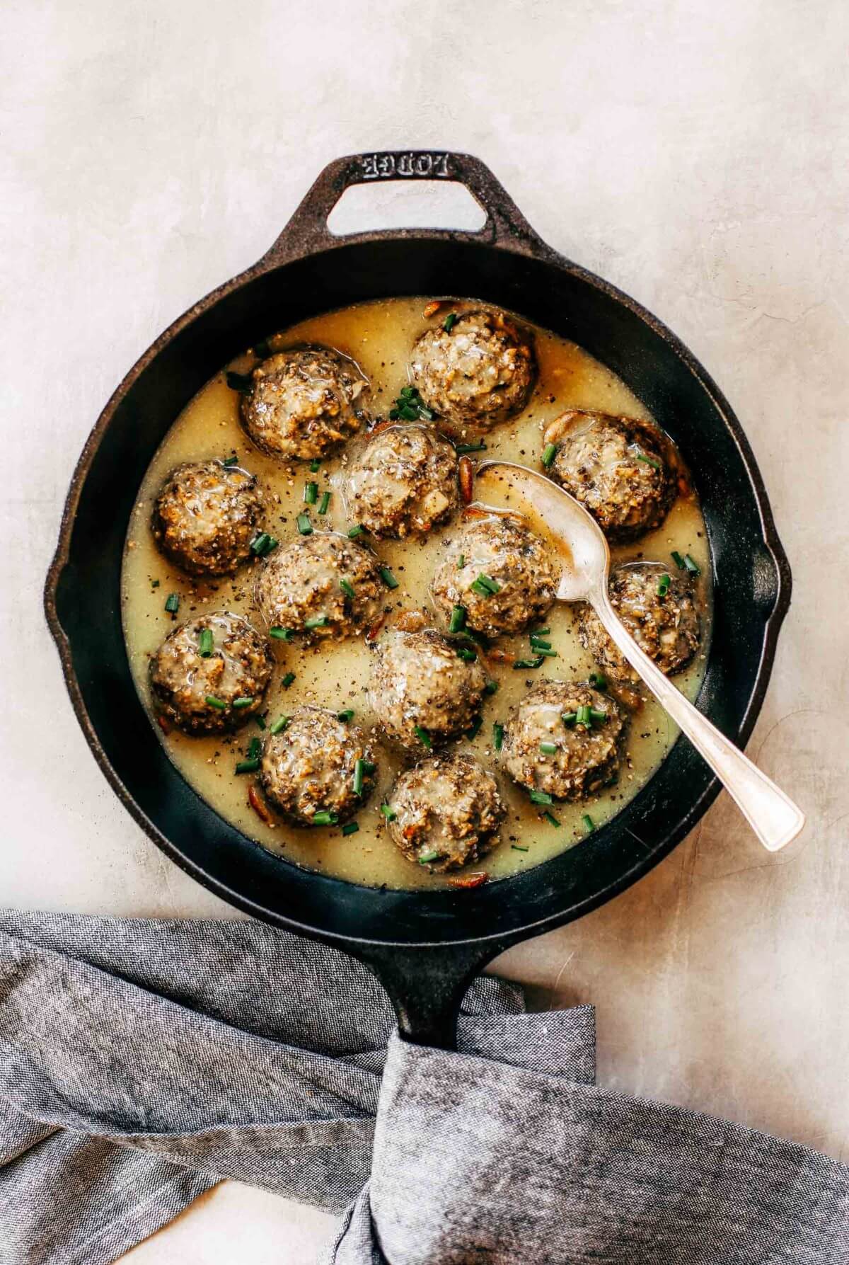 Meatless Cauliflower Swedish Meatballs - Paleo Gluten Free