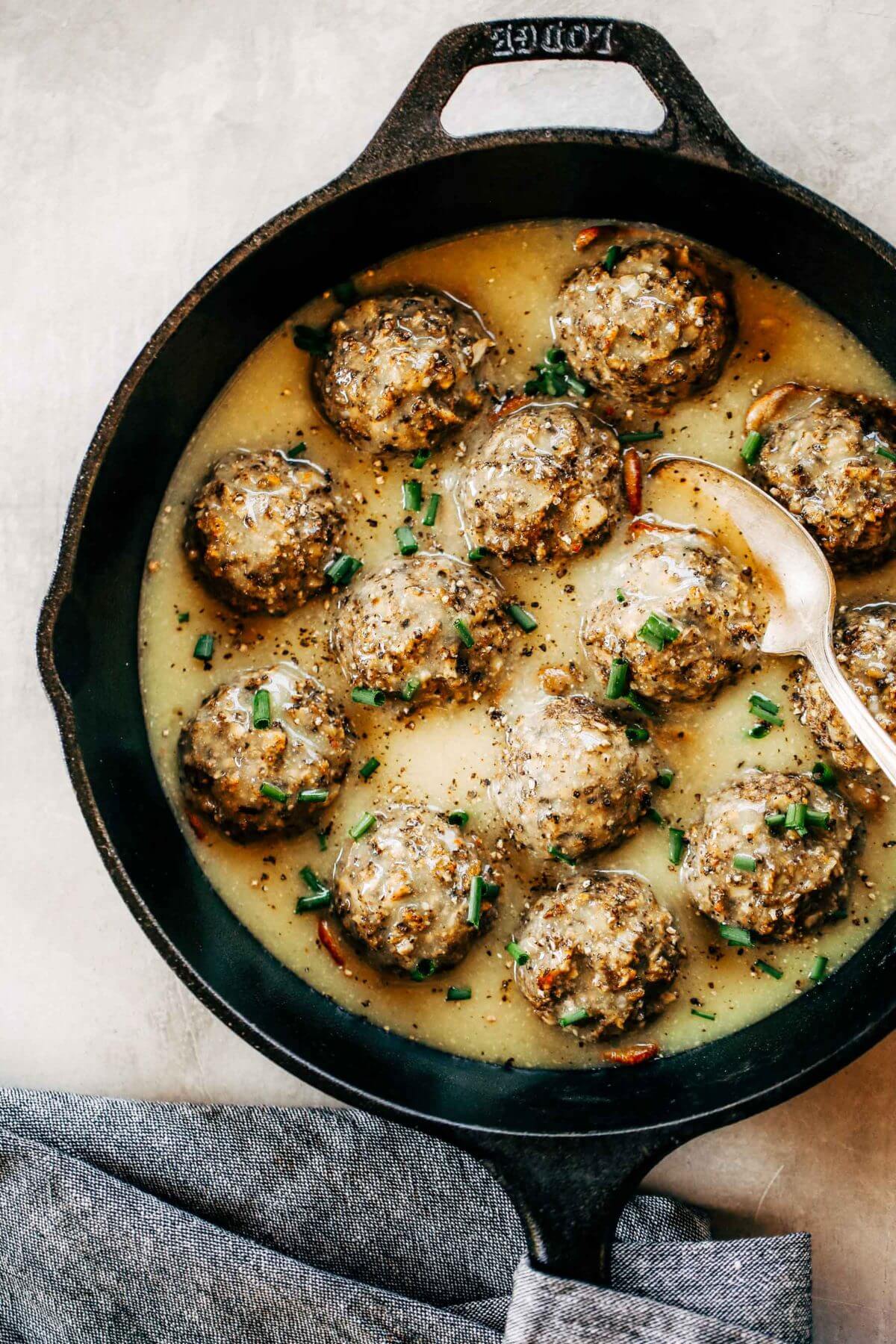 Meatless Cauliflower Swedish Meatballs Paleo Gluten Free