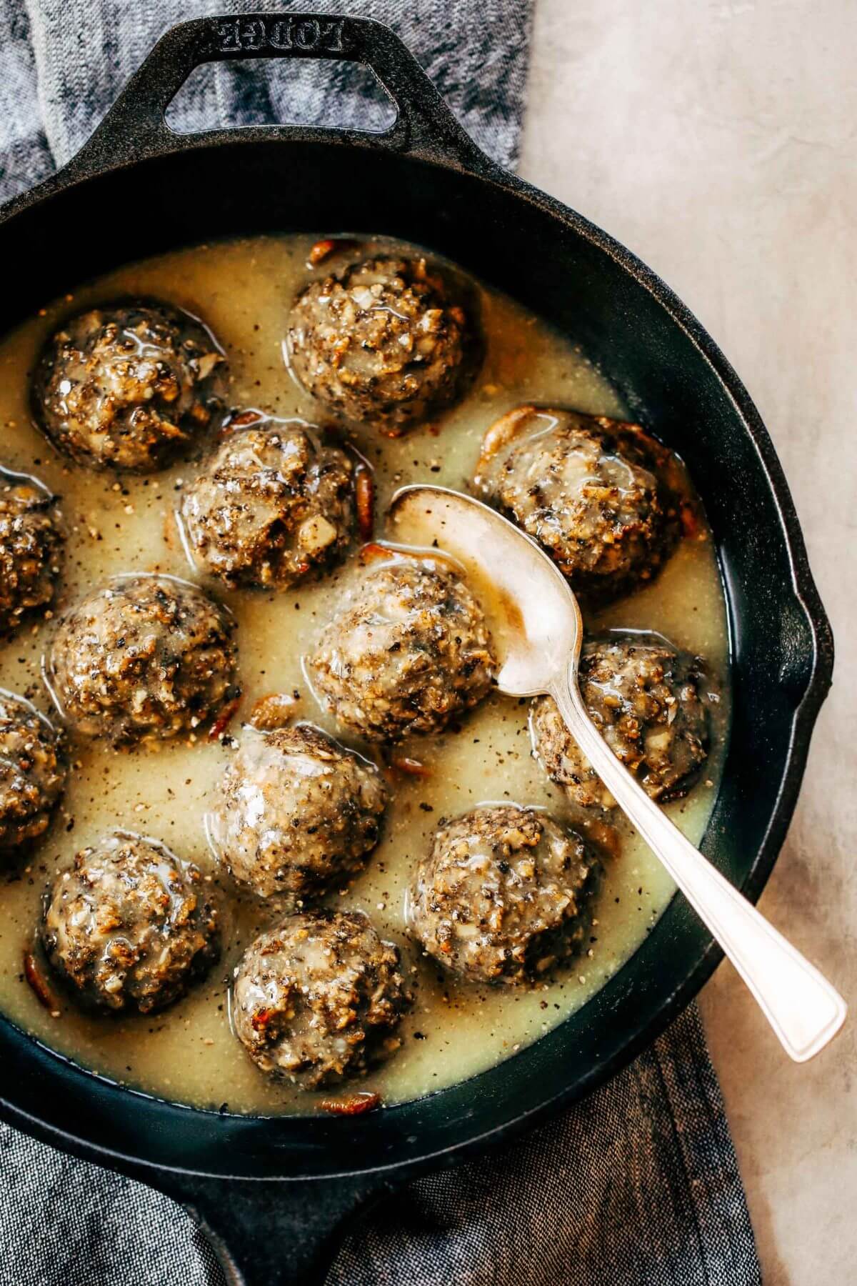 Meatless Cauliflower Swedish Meatballs - Paleo Gluten Free