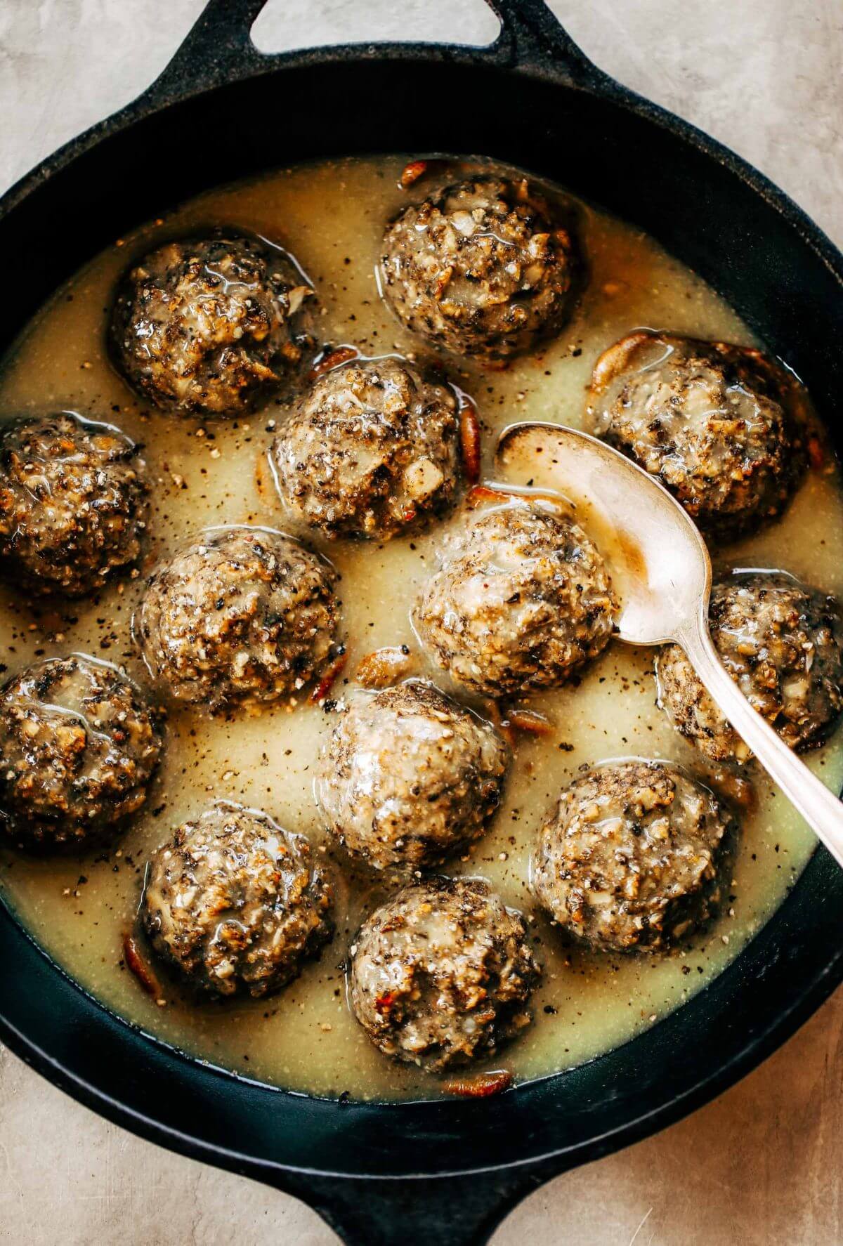 Meatless Cauliflower Swedish Meatballs - Paleo Gluten Free