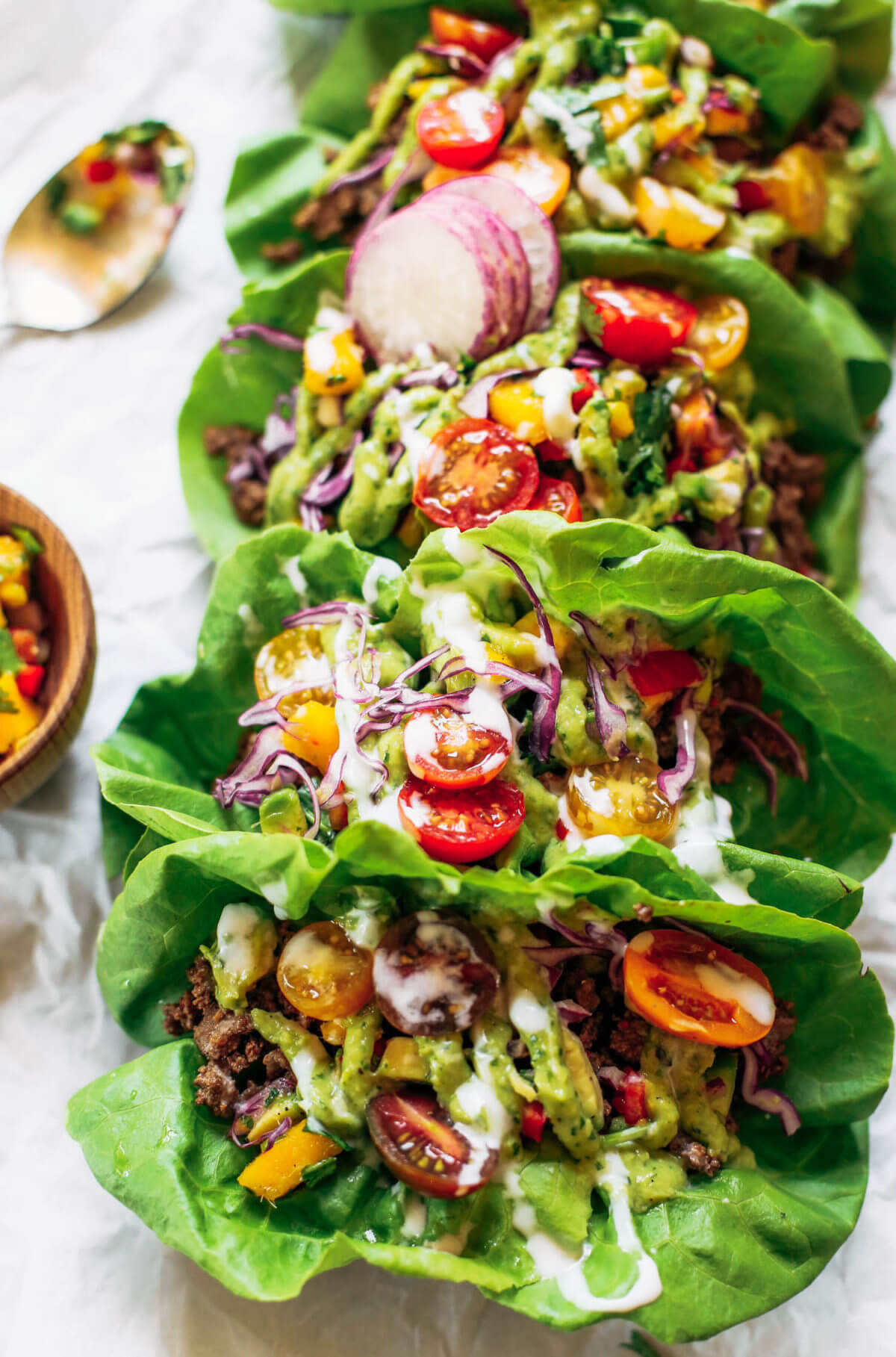 Whole30 Dinner Tacos With Mango Lime Salsa - Paleo Gluten Free