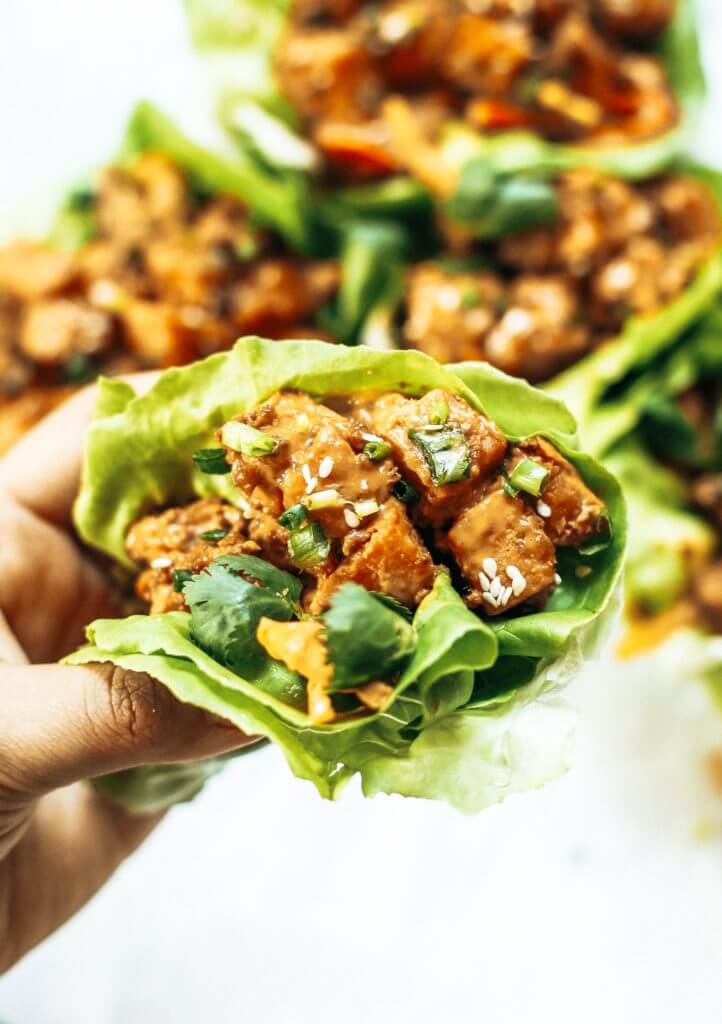 Whole30 lunch idea: these drool worthy thai lettuce wraps, stuffed with roasted sweet potato, rainbow mango slaw, and the best thai “peanut” sauce you ever had. Whole30 lunch easy. Whole30 lunch on the go. Whole30 lunch prep. Whole30 lunch ideas. Whole30 lunch work. Whole30 lunch recipes. Whole30 lunch recipes for work. Whole30 lunch meal planning. Whole30 lunch kids. Quick whole30 lunch recipes. Whole30 lunch salad.