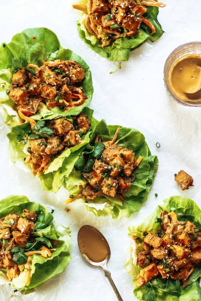 Meal Prep Thai Chicken Lettuce Cups (Whole30 Paleo) • Tastythin