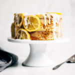 Healthy paleo lemon layer cake with sweet potato frosting. Easy gluten free cake made with sweet potatoes, not flour! A quick paleo dessert recipe, perfect for summer. An easy paleo birthday or celebration cake that is moist and delicious. Paleo for beginners. Paleo diet recipes. Easy paleo dessert. Easy paleo dessert recipes. Quick paleo desserts. Sugar free paleo desserts. Paleo gluten free birthday cake. Healthy paleo chocolate cake recipes. Paleo frosting recipes. Coconut flour paleo cake. Vegan frosting.