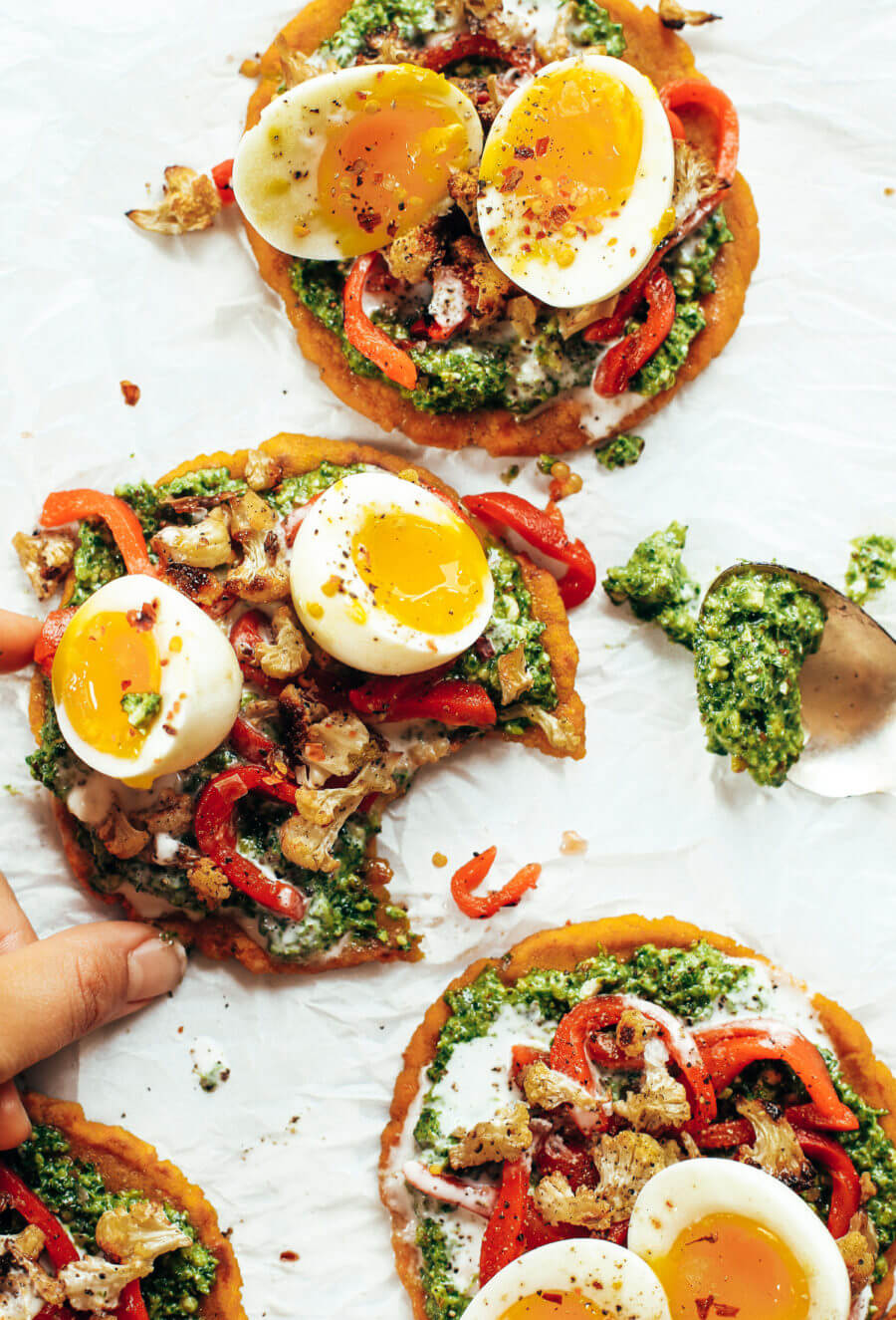 Kale Pesto Paleo Sweet Potato Pitas