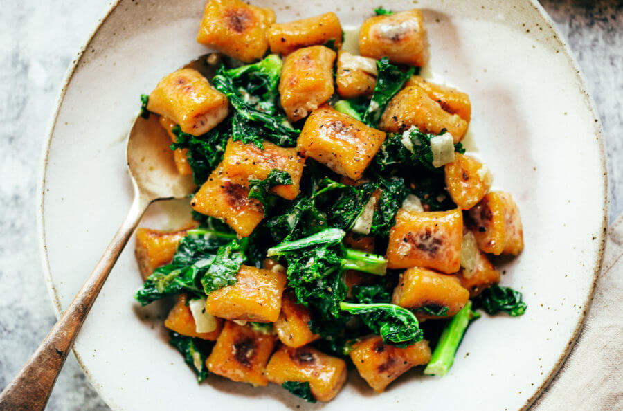 Paleo Sweet Potato Gnocchi With Kale