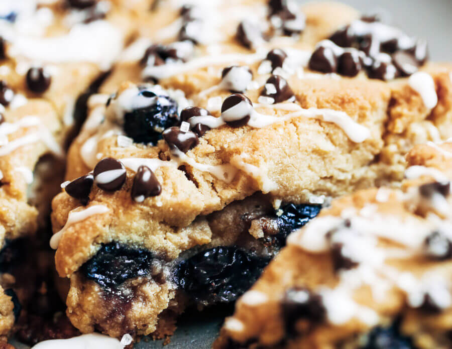 Blueberry Chocolate Paleo Breakfast Scones