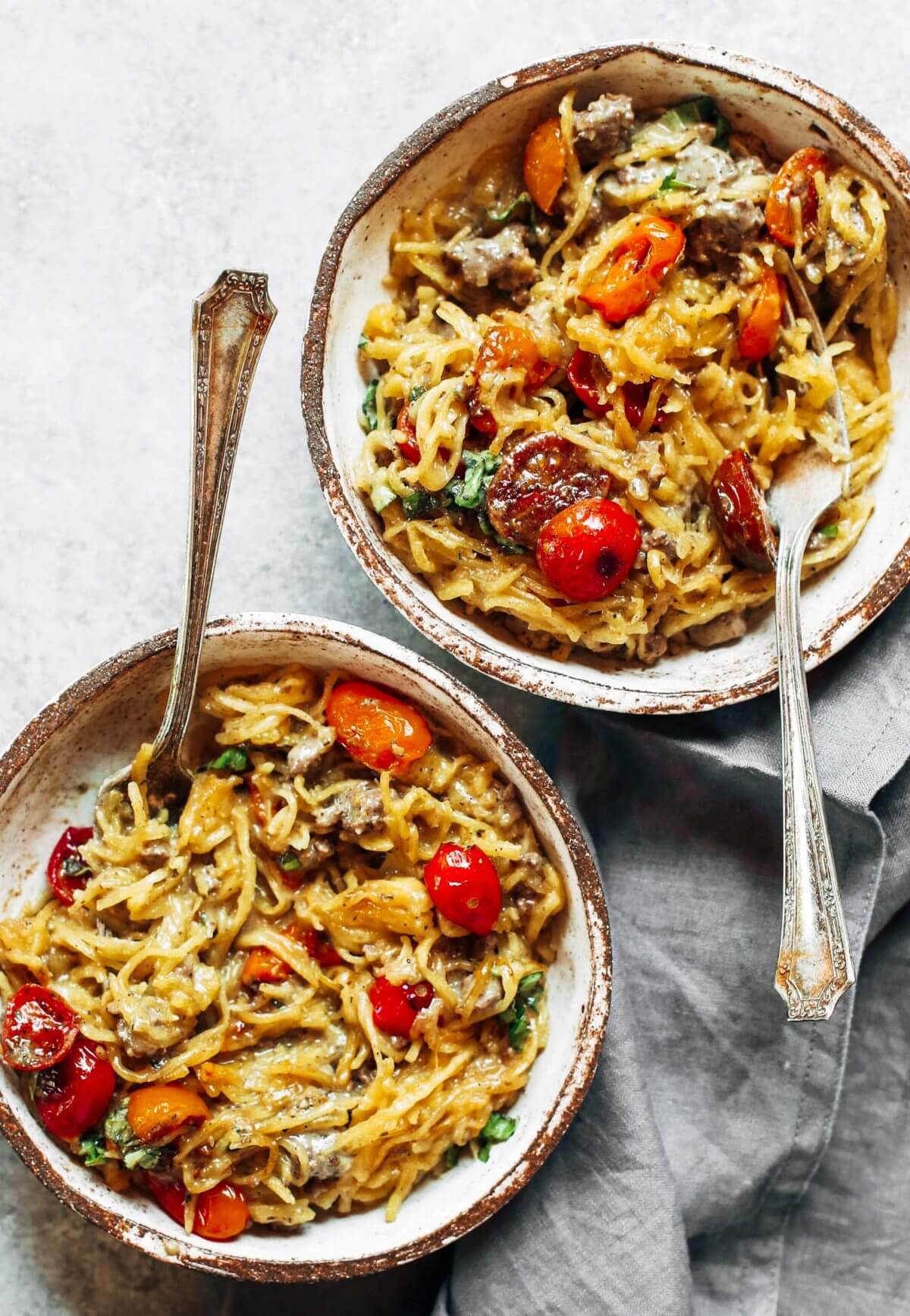 Whole30 Spaghetti Noodles With Beef And Tomatoes Paleo Gluten Free Eats