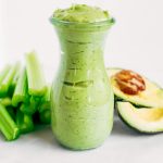 Whole30 paleo ranch dressing made with avocados instead of oil! Easy five minute ranch dressing. This dairy free ranch dressing can be used as a salad dressing, veggie dip, or spread for sandwiches and burgers. #paleo #whole30 #avocado