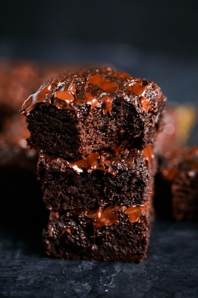 Easy homemade brownies with a fudgey middle and crispy delicious corners. These gluten free brownies are family favorites- filled with rich chocolate flavor and made with healthy ingredients! Best flourless brownies made with sweet potato instead of flour! #baking #brownies #dessert #glutenfree