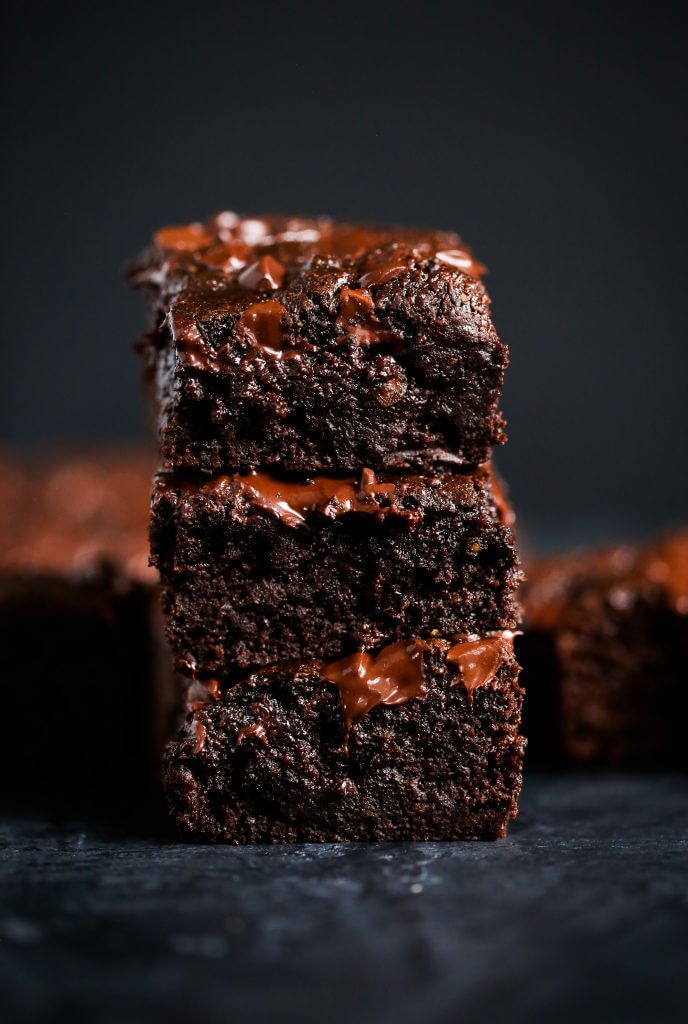 Easy homemade brownies with a fudgey middle and crispy delicious corners. These gluten free brownies are family favorites- filled with rich chocolate flavor and made with healthy ingredients! Best flourless brownies made with sweet potato instead of flour! #baking #brownies #dessert #glutenfree