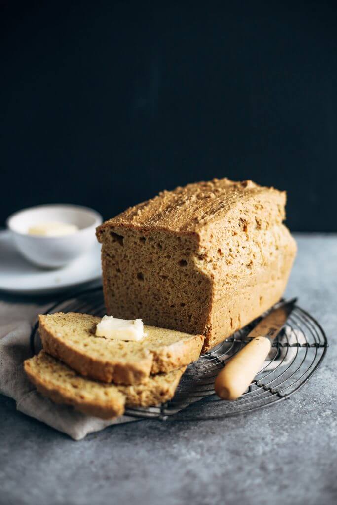 Perfect gluten-free keto sandwich bread. Easy paleo bread recipe without yeast! This almond flour sandwich bread tastes amazing, holds together, and is easy to make! Nothing like homemade bread.