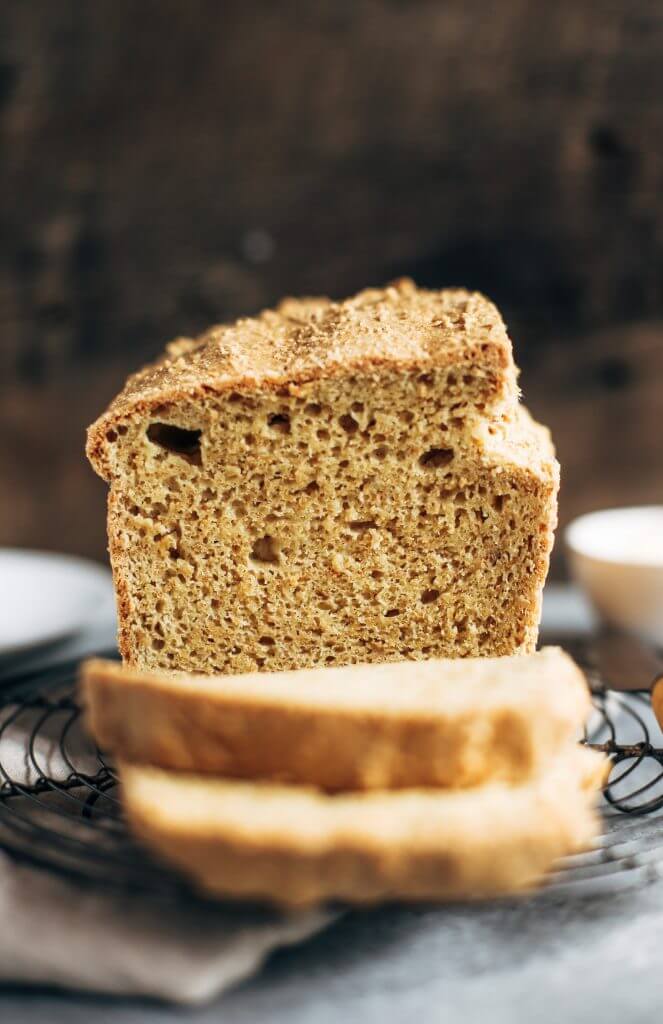 Perfect gluten-free keto sandwich bread. Easy paleo bread recipe without yeast! This almond flour sandwich bread tastes amazing, holds together, and is easy to make! Nothing like homemade bread.