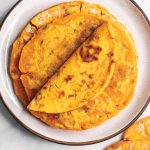 Two ingredient sweet potato paleo tortillas. An easy gluten free and paleo tortilla recipe. These tortillas are pliable, delicious, and easy to make!