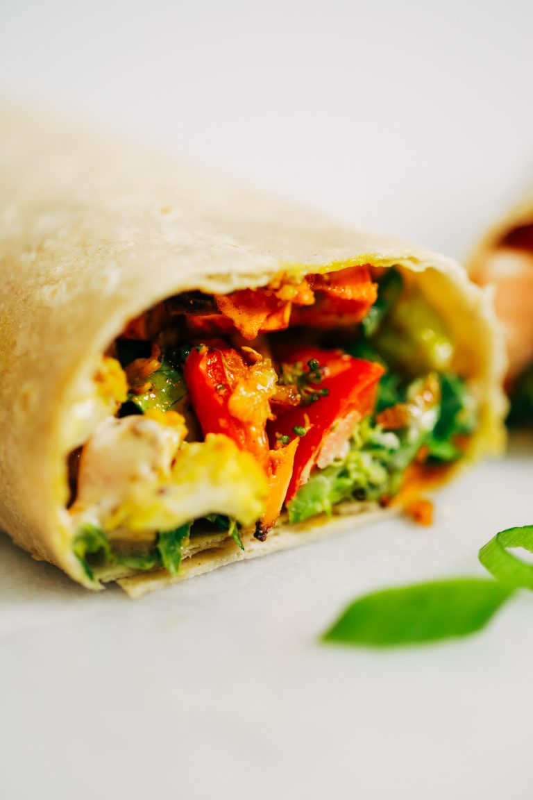 Curry Roasted Vegetable Wraps - Paleo Gluten Free